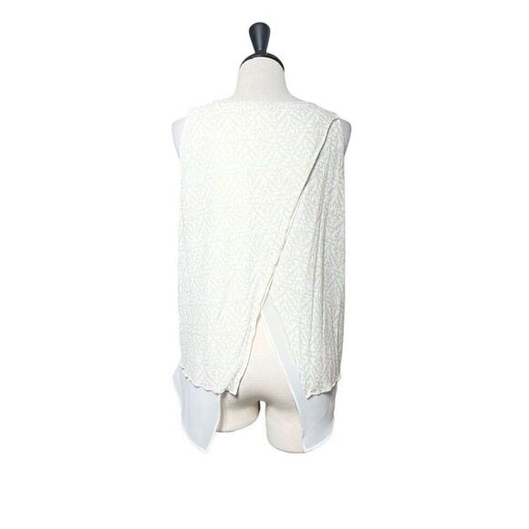 White House Black Market Sleeveless Layered A-Line Tank Blouse Small - Picture 3 of 4